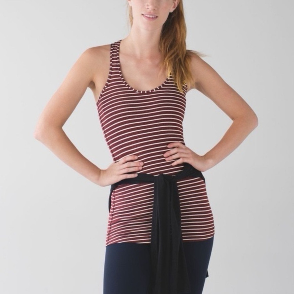 Lululemon Cool Racerback- Heathered Bordeaux Drama- Size 8